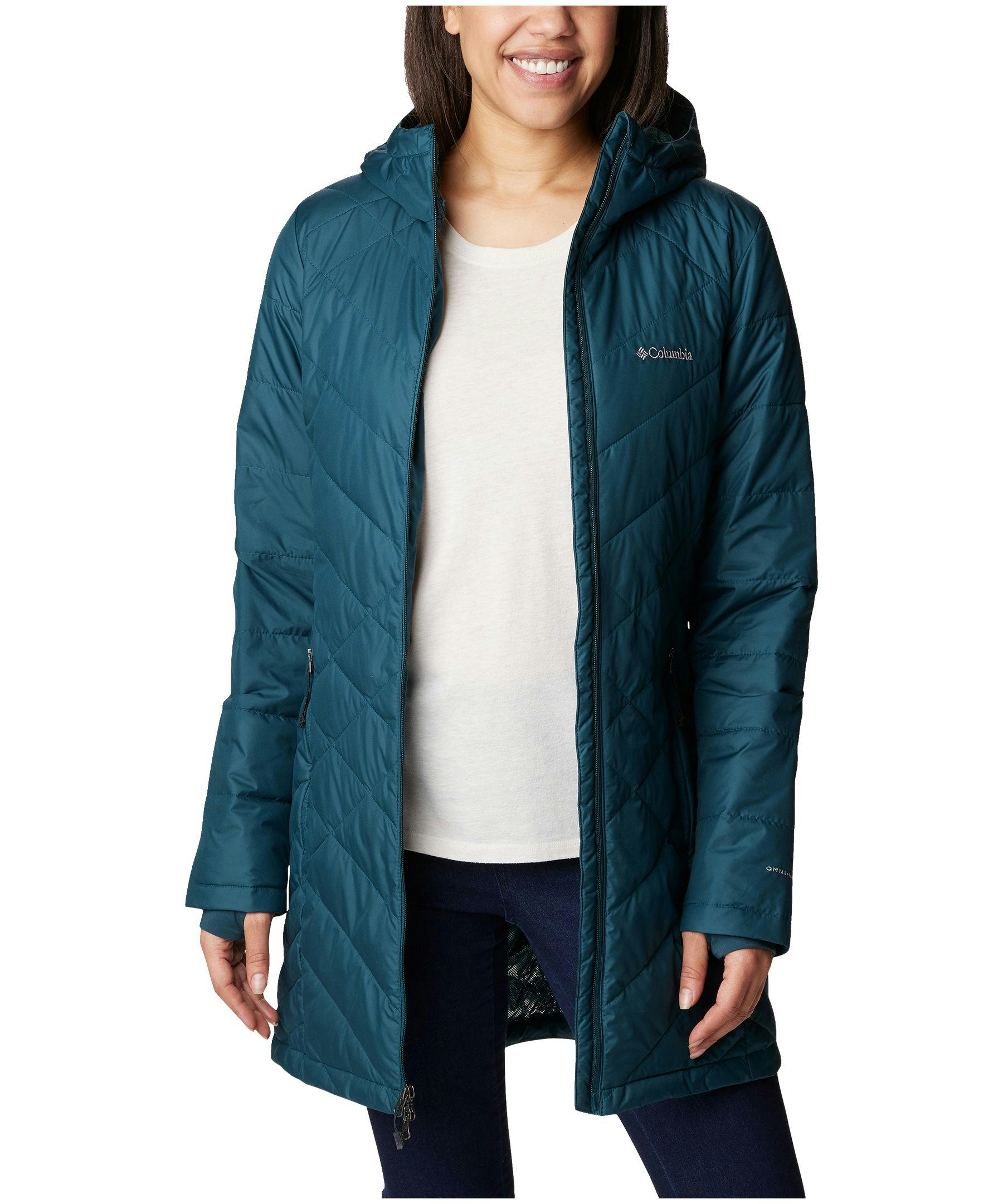 Columbia Women's Heavenly Omni-Heat Water Resistant Insulated Long Hooded Jacket