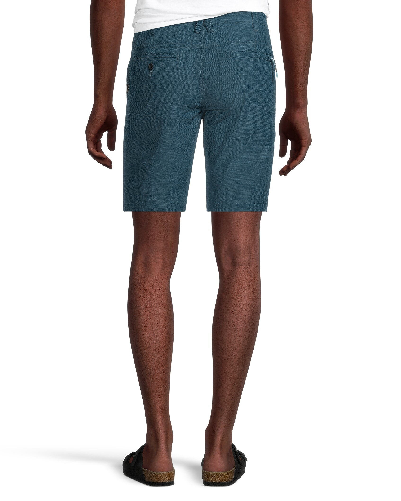 Men's Mid Rise Stretch Textured End on End Quick Dry Hybrid Shorts