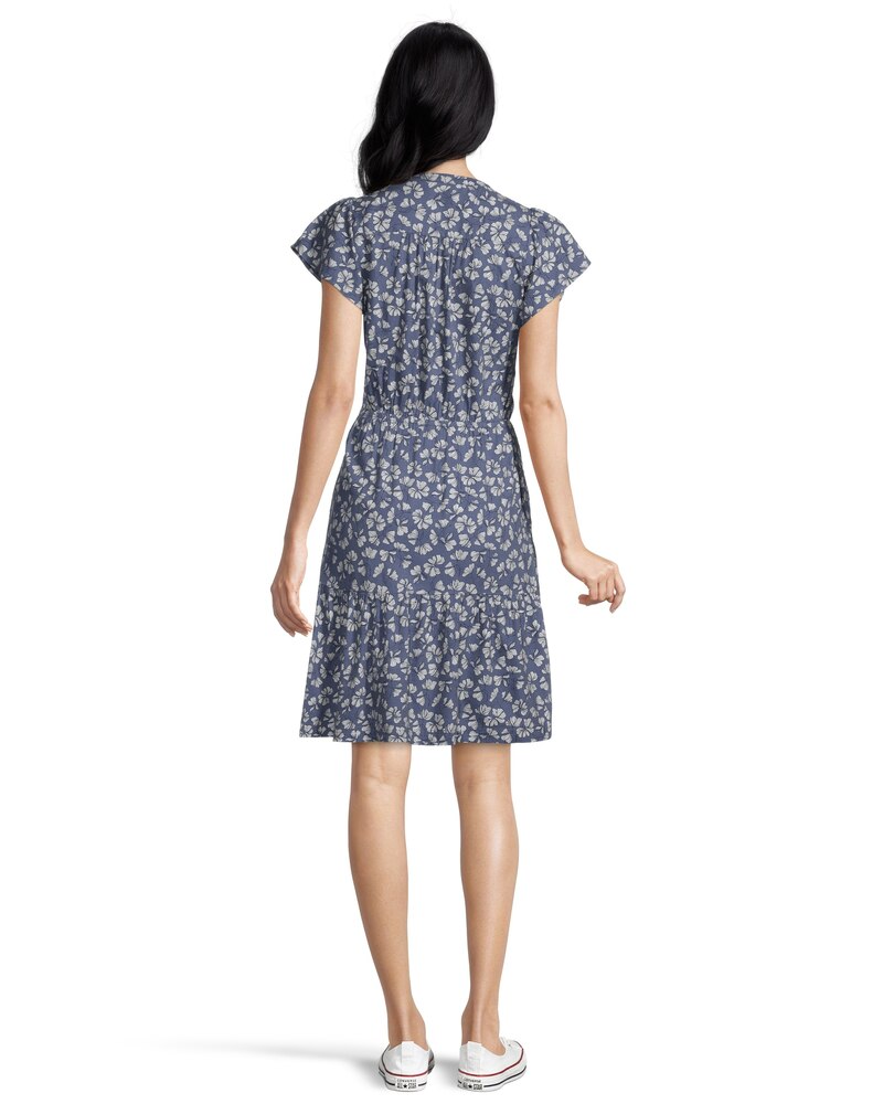 Women's Flutter Sleeve Ruffle Dress