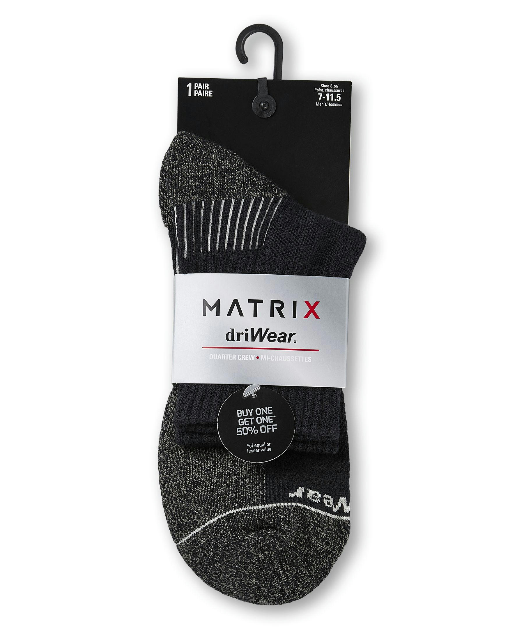 Matrix Men's Driwear Quarter Sport Socks