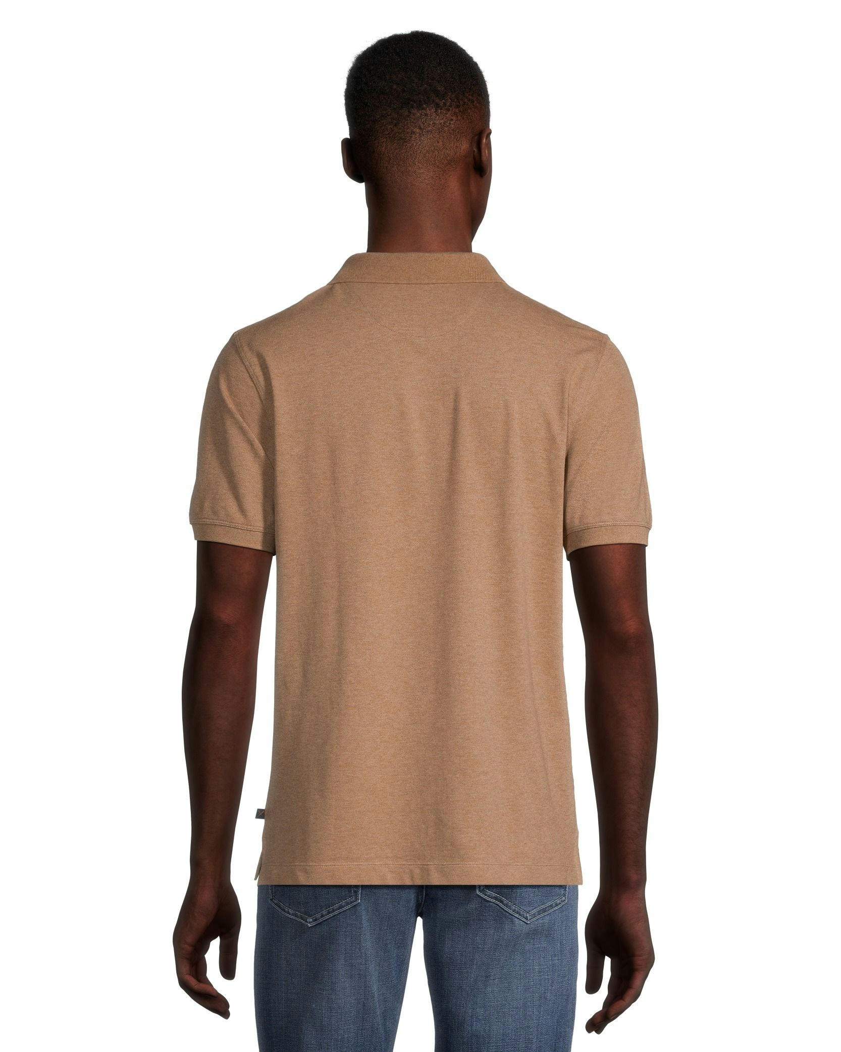 Denver Hayes Men's 50 Wash Stretch Short Sleeve Modern Fit Pique Polo Shirt