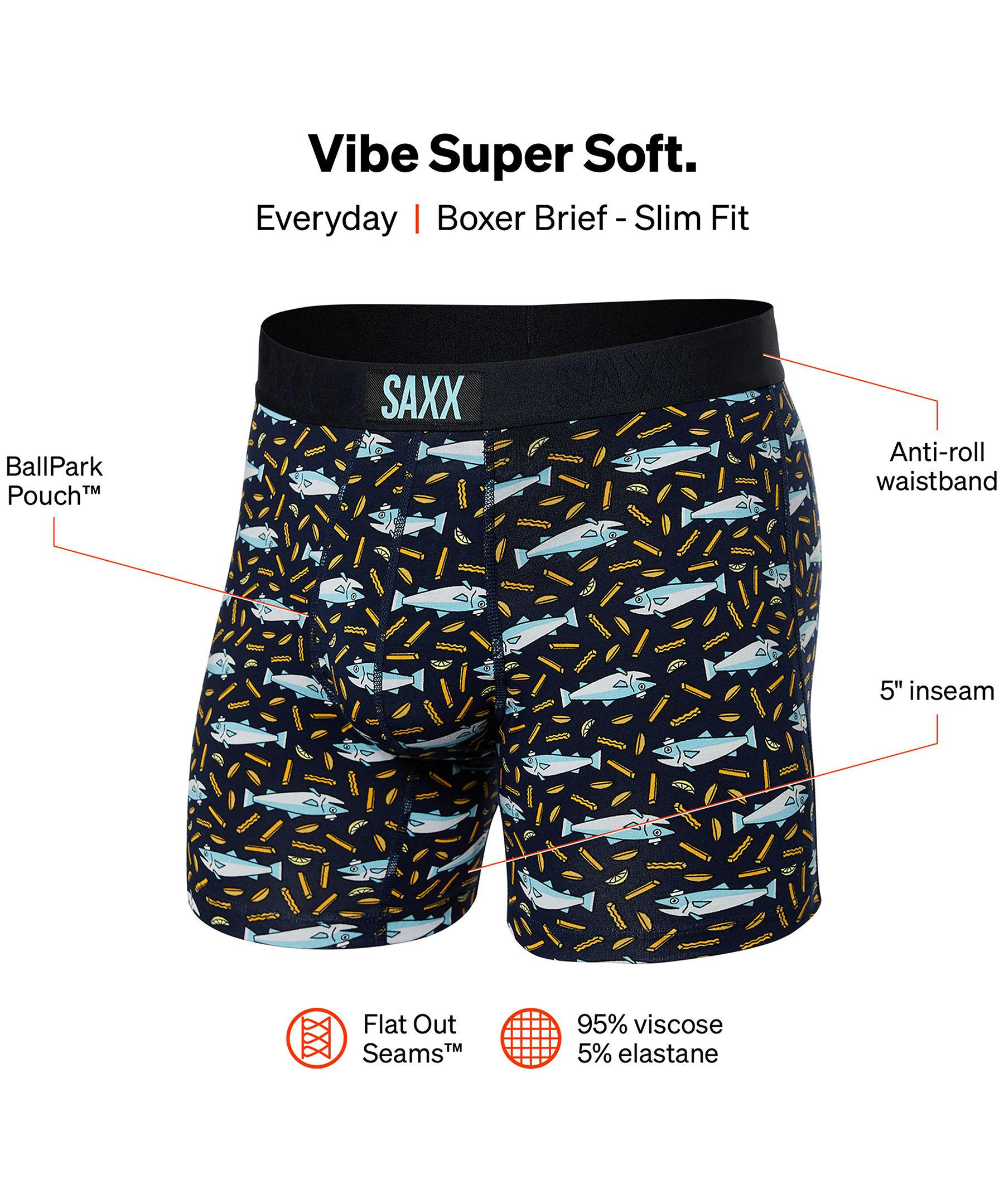 SAXX Vibe Men's Boxer Brief, Underwear, Breathable, Modern Fit