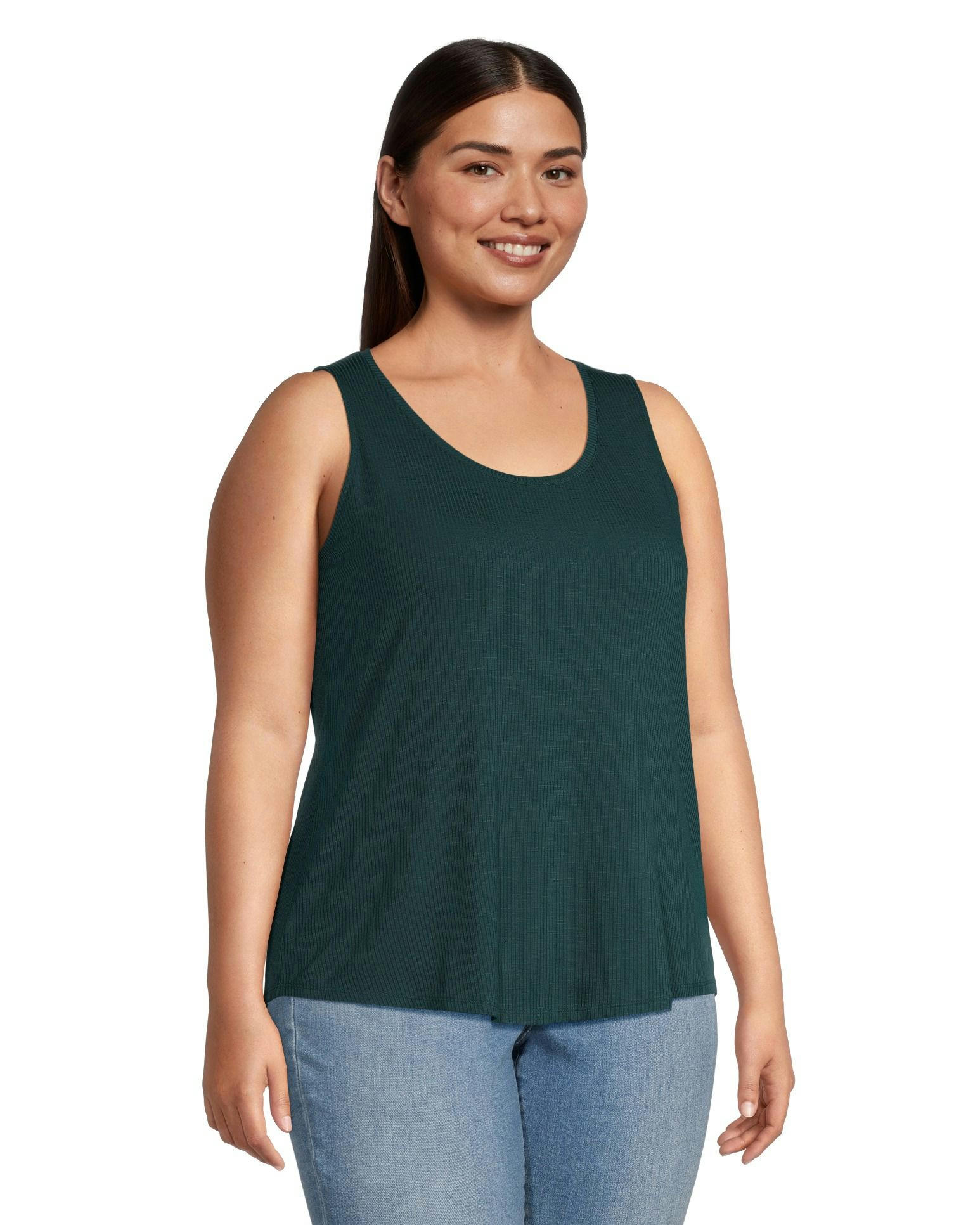 Denver Hayes Women's Ribbed Scoop Neck Tank Top