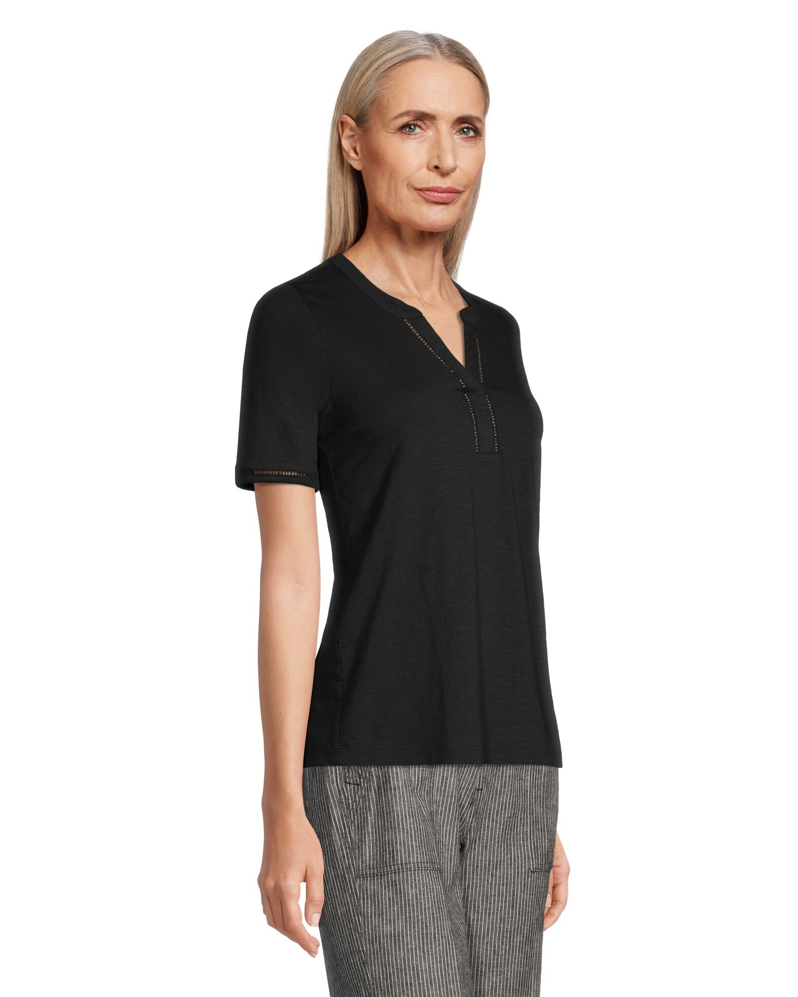 Women's Semi-Fitted Y-Neck T Shirt