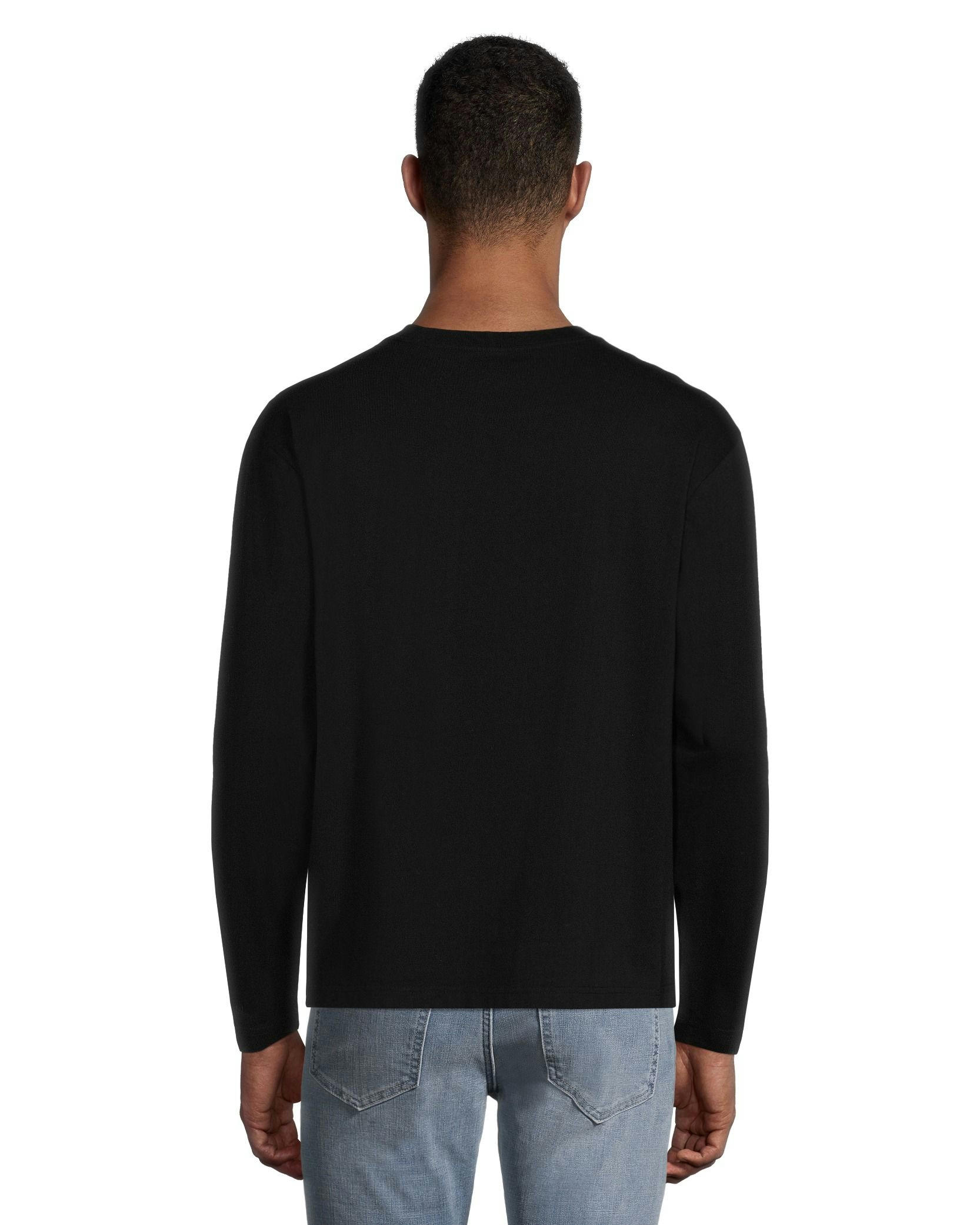 Denver Hayes Men's 50 Wash Long Sleeve Classic Fit Crew Neck T-Shirt