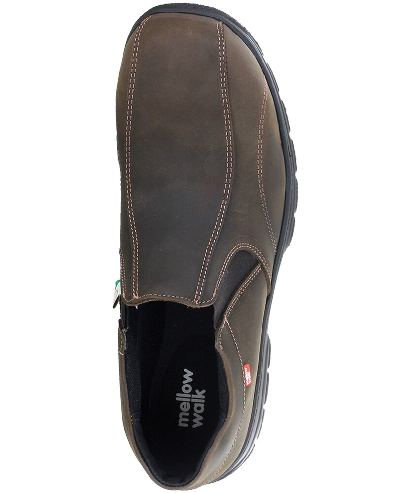 Mellowwalk Men's Quentin Composite Toe Composite Plate Leather Slip On Safety Shoes