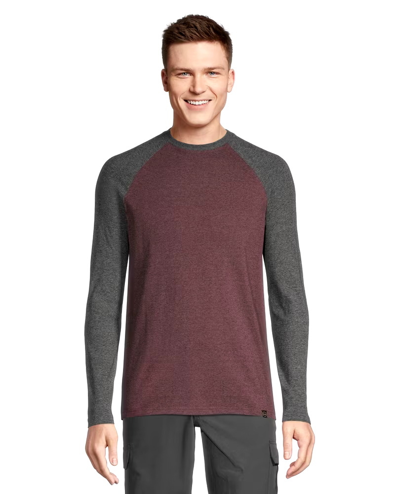FarWest Men's Long Sleeve Crewneck Baseball T Shirt
