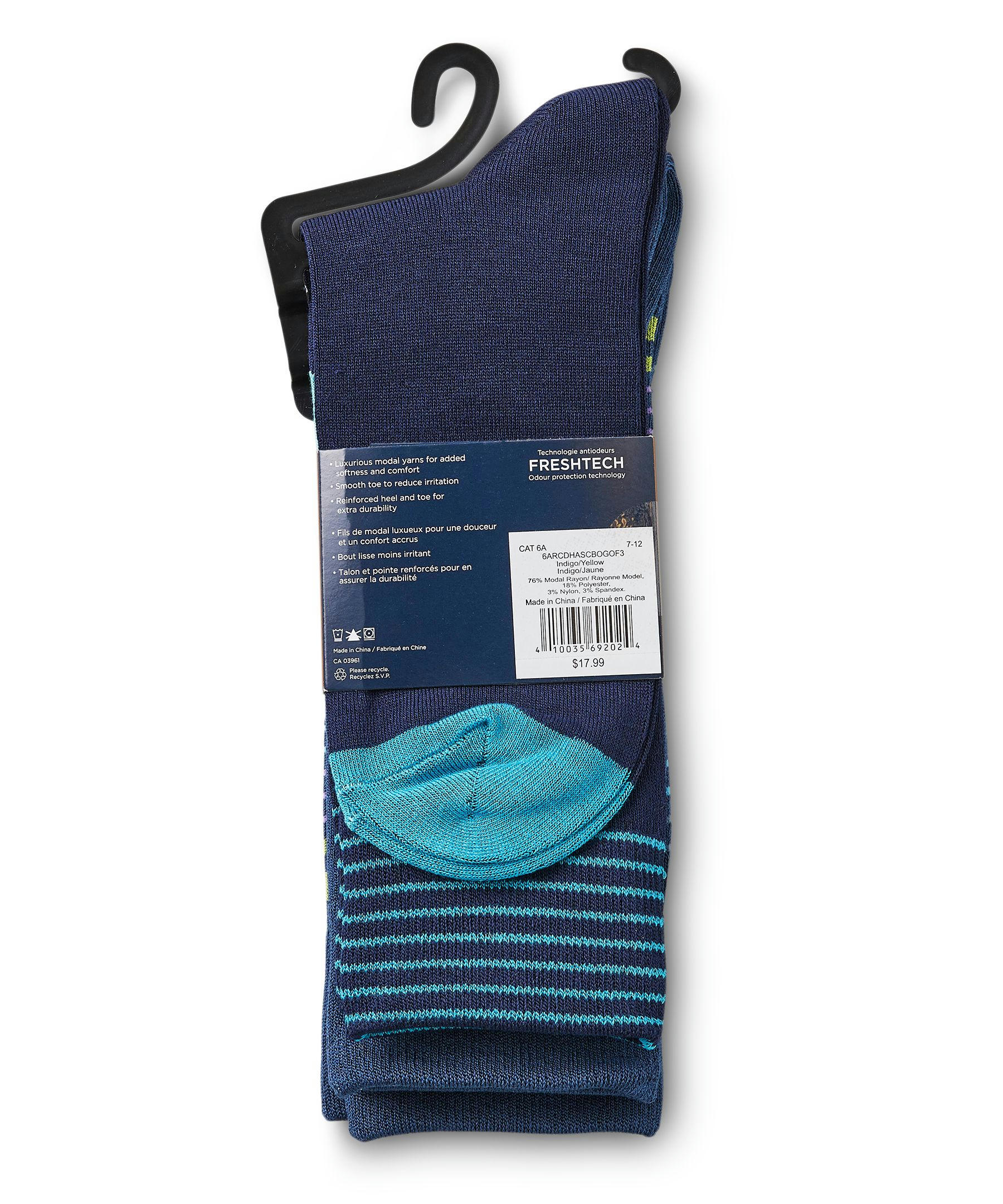 Denver Hayes Men's 3 Pack Bogo Casual Crew Socks