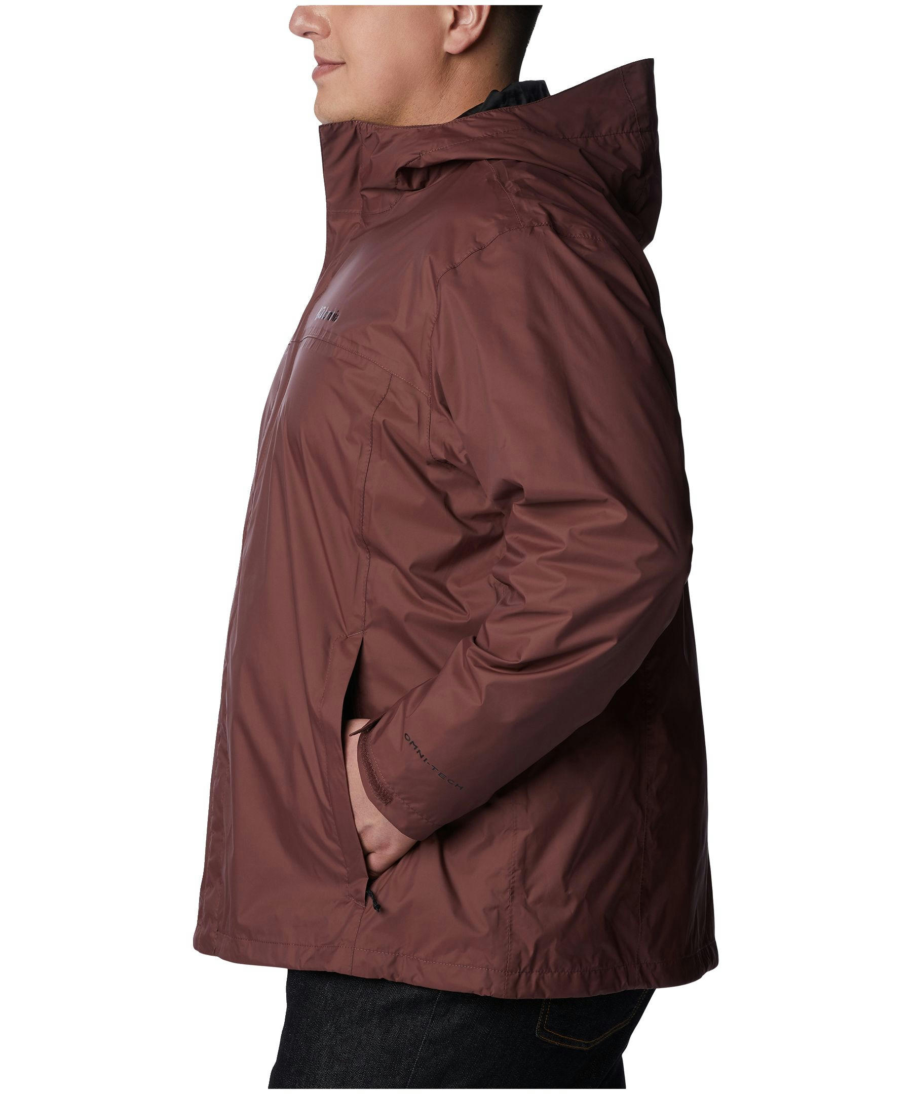 Columbia Men's Watertight II Hooded Rain Jacket, Waterproof, Breathable, Packable, Hiking