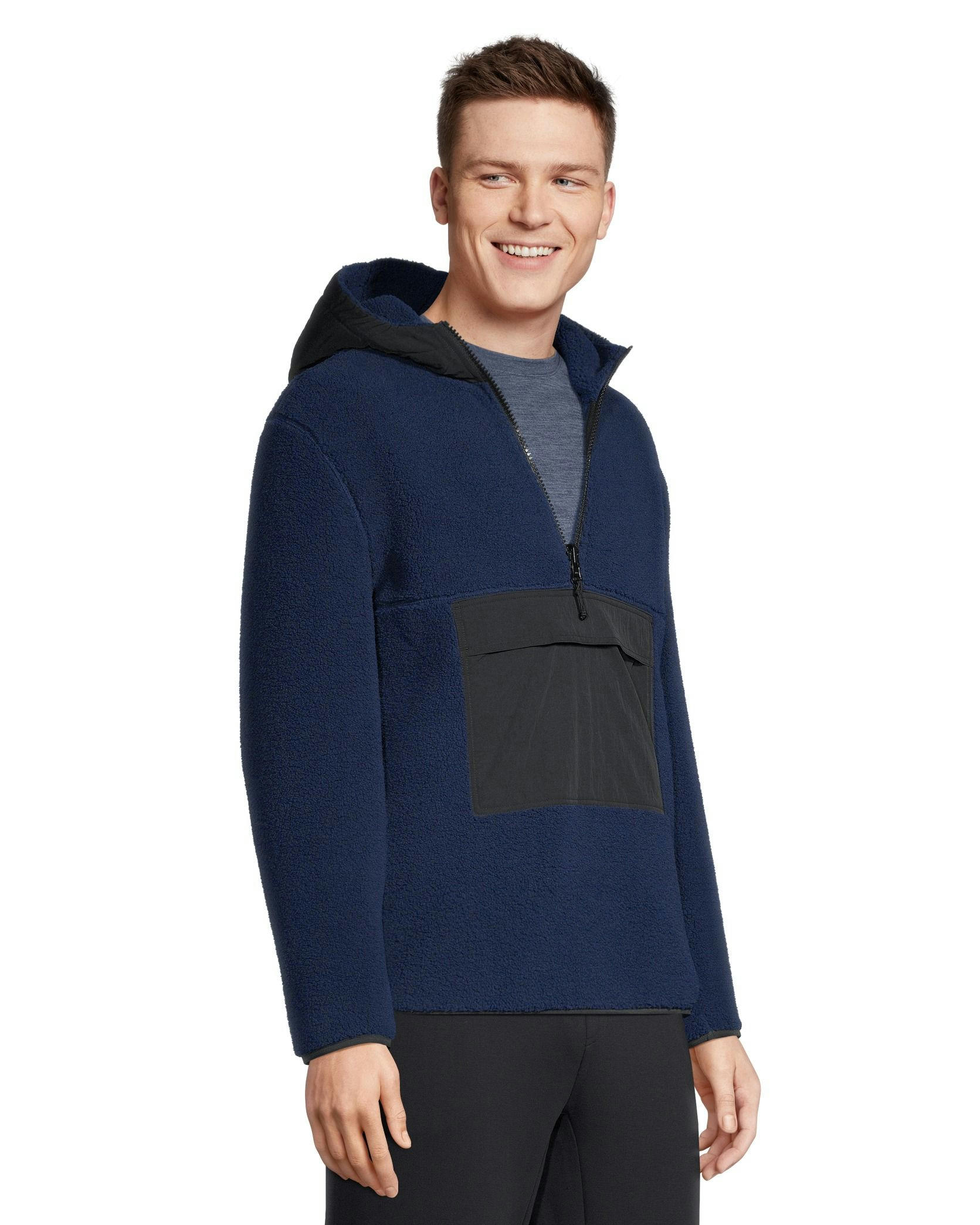 Matrix Men's Half Zip Popover Hoodie with Pocket