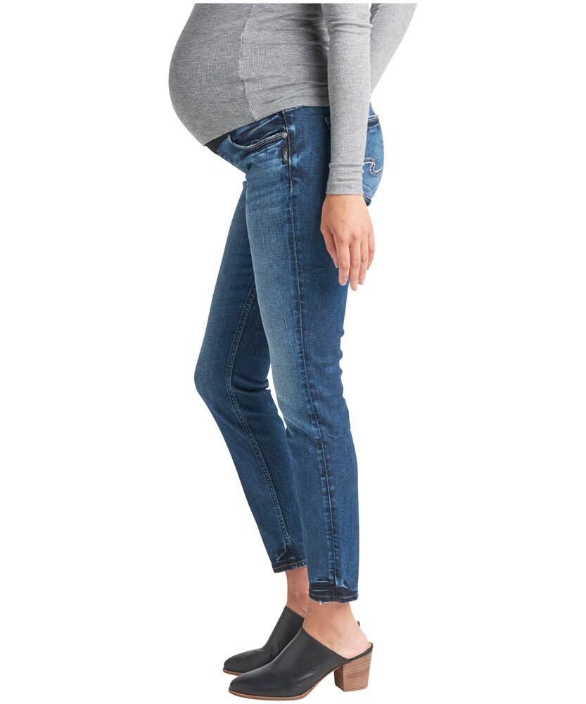 Silver Women's Maternity Elyse Mid Rise Skinny Jeans