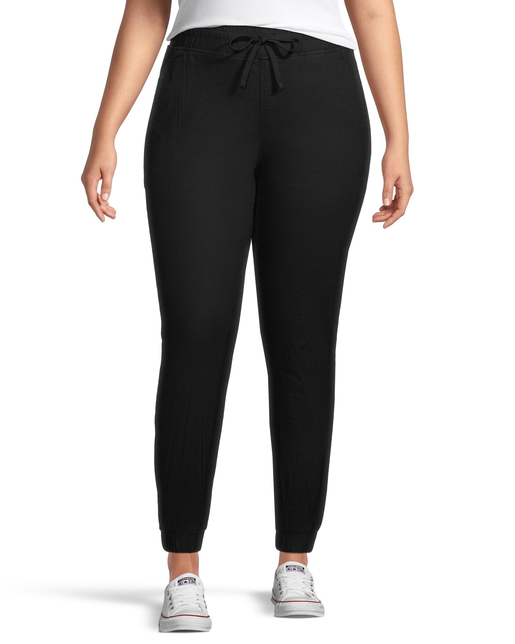Denver Hayes Women's Linen High Rise Jogger Pants