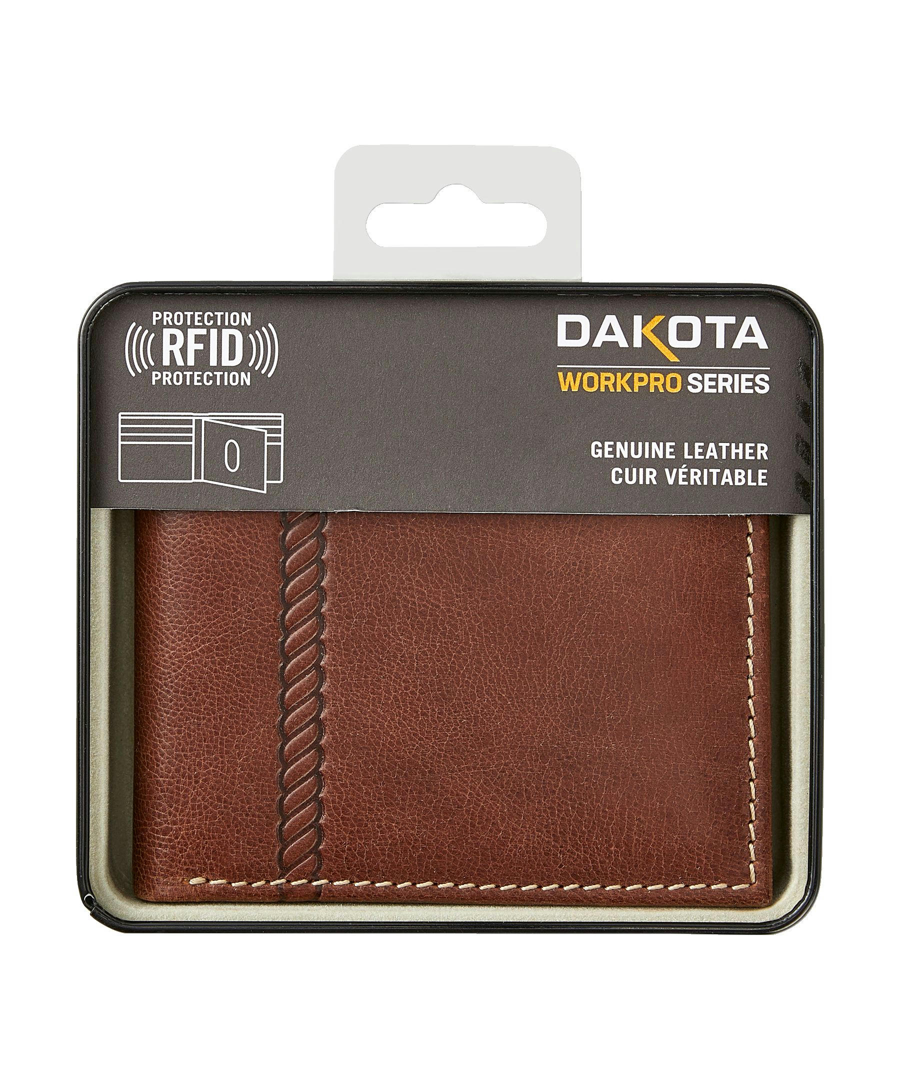 Dakota Antique Billfold Pullout ID Leather Wallet