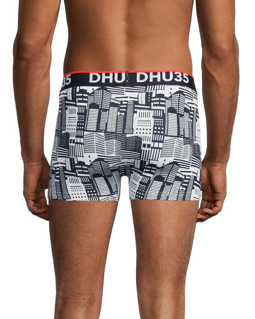 Denver Hayes Men's 2 Pack Fashion Side X Side Cotton Stretch Trunk Briefs with Elastic Waistband