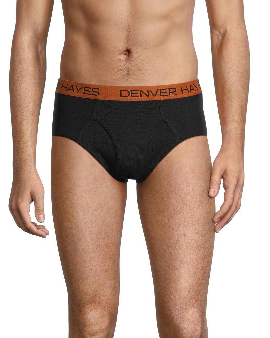 Denver Hayes Men's 3 Pack Cotton Basic Briefs - Black