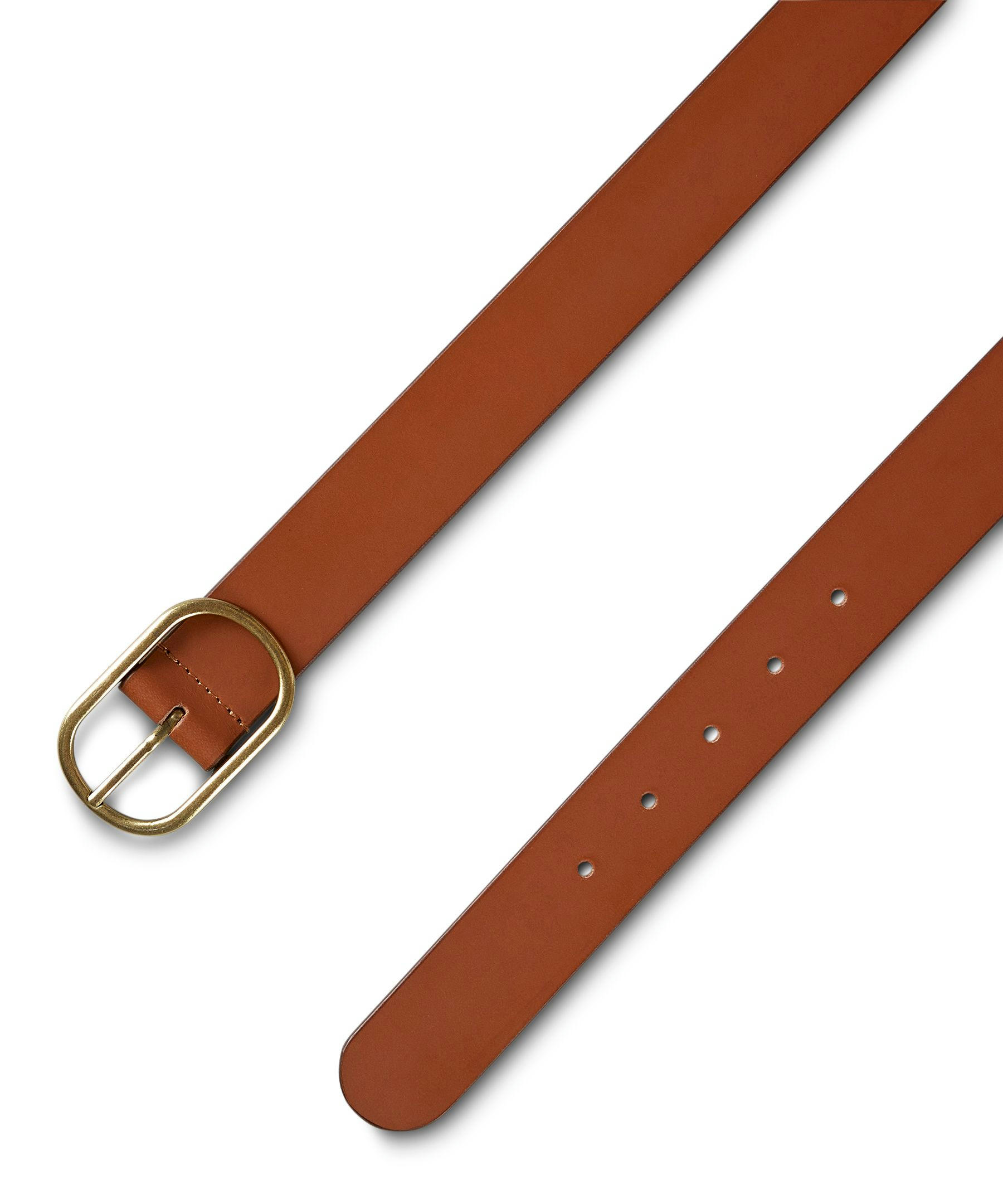 Denver Hayes Women's 1-3/8-inch Oval Centre Bar Leather Belt