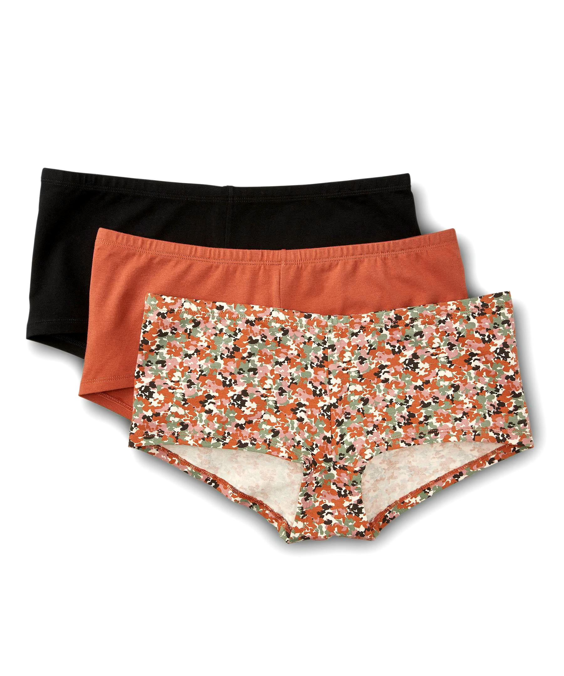 Denver Hayes Women's 3 Pack Cotton Stretch Boyshort Underwear