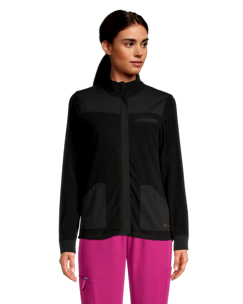 White Cross Women's Mixed Media Long Sleeve Work Shacket