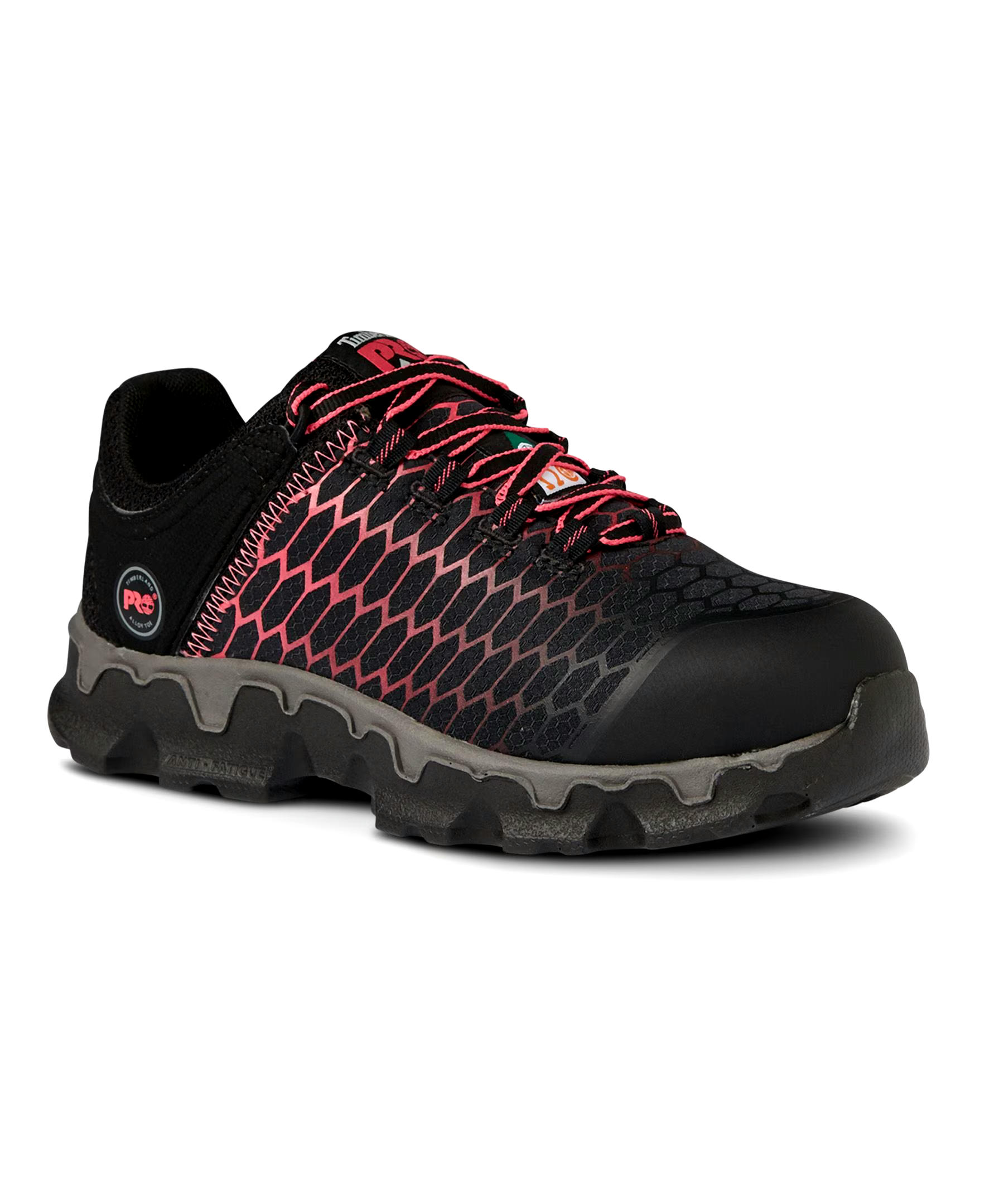 Timberland PRO Women's Powertrain Sport Aluminum Toe Composite Plate Athletic Shoes - Black/Pink