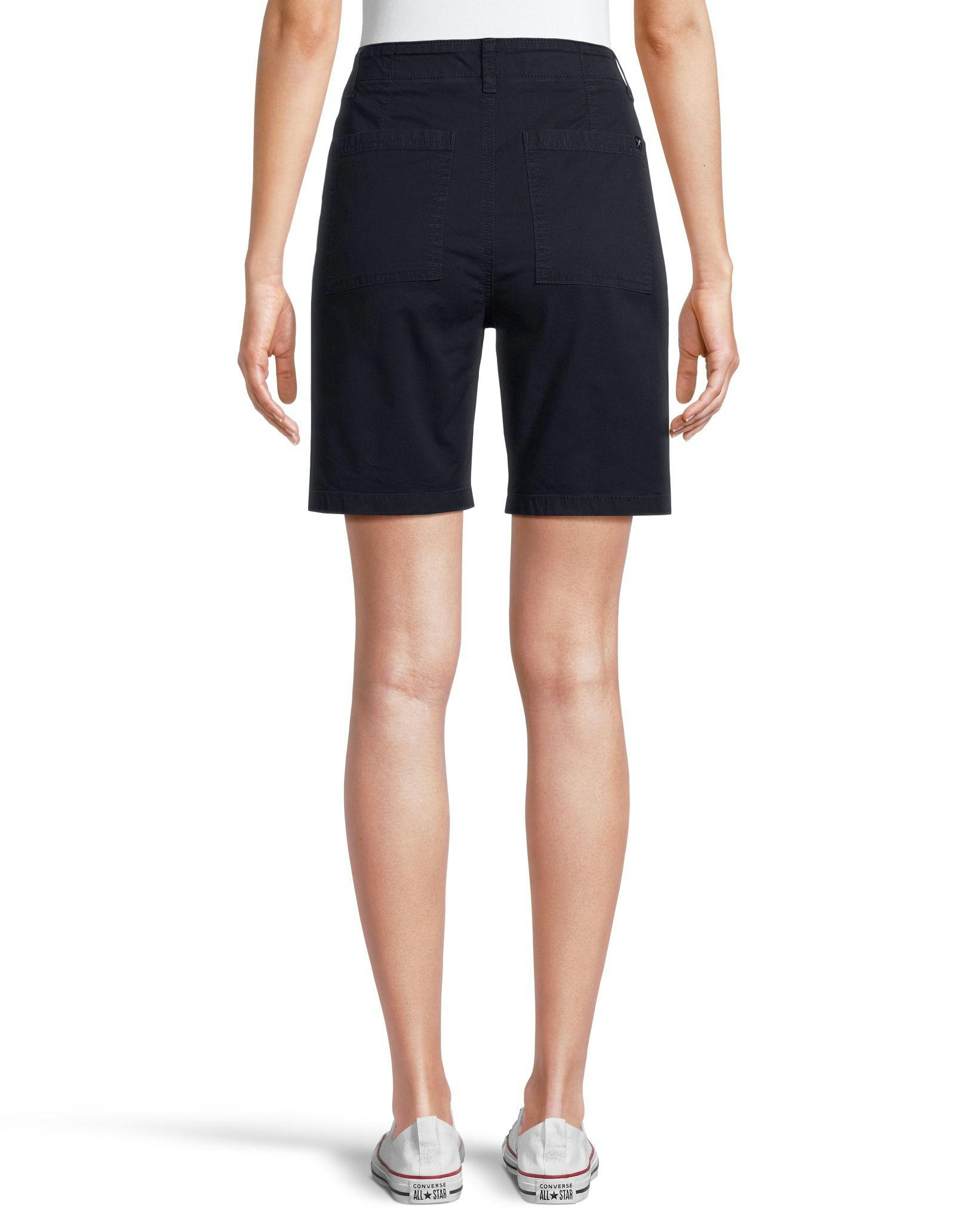 Denver Hayes Mid Rise Garment Wash Bermuda Shorts