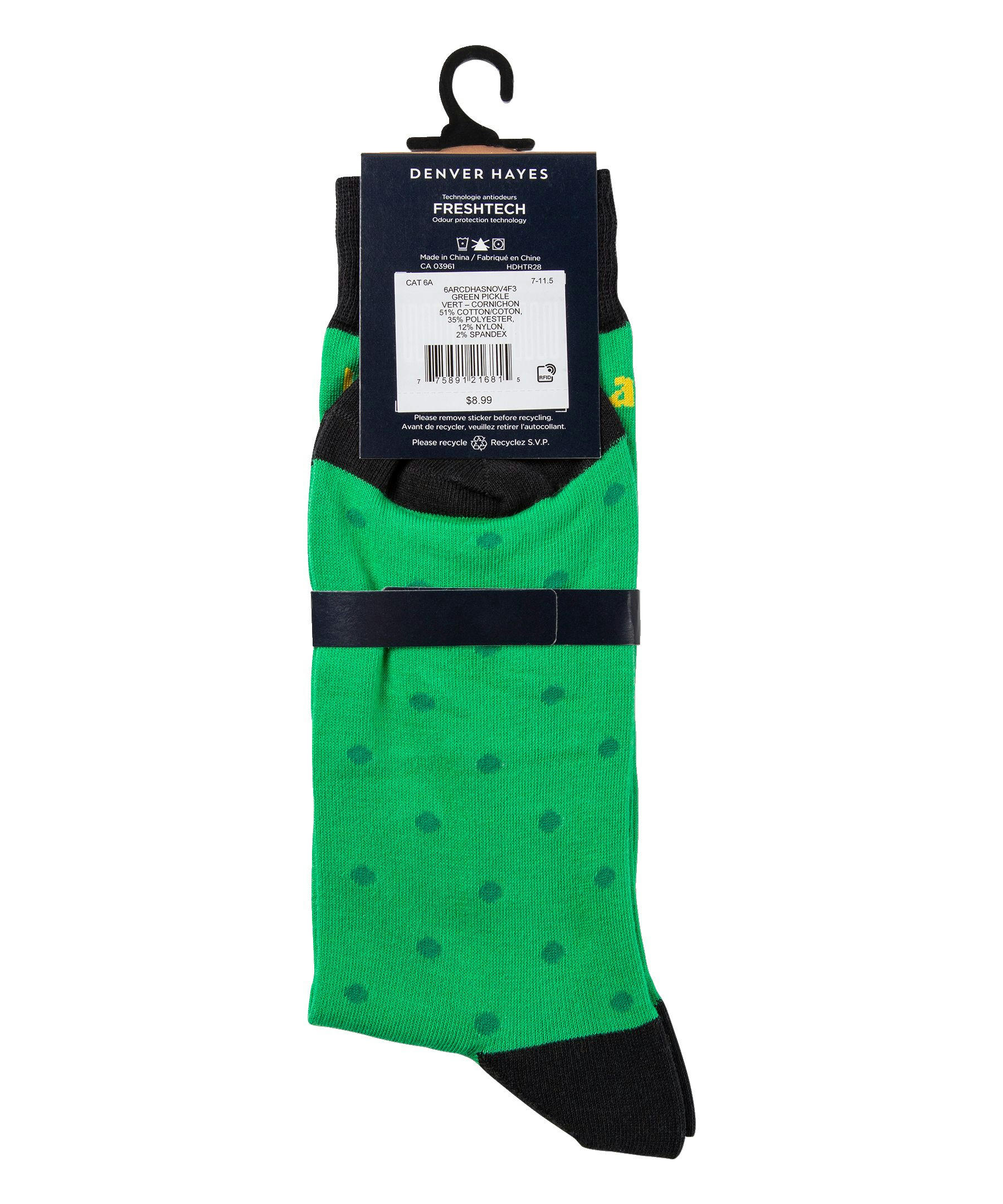 Denver Hayes Men's Novelty Food Pattern Crew Socks