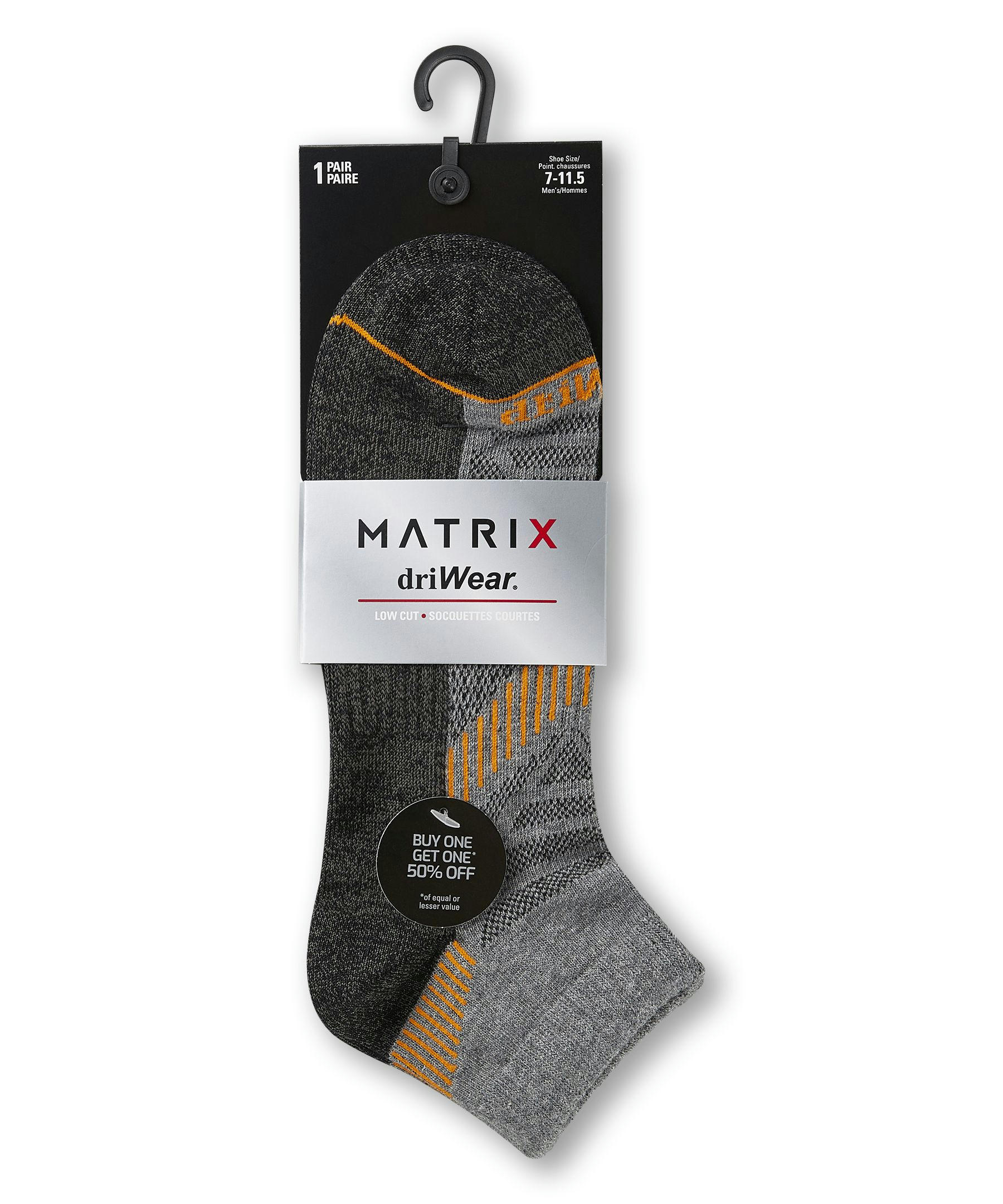 Matrix Men's Driwear Low Cut Thin Sport Socks