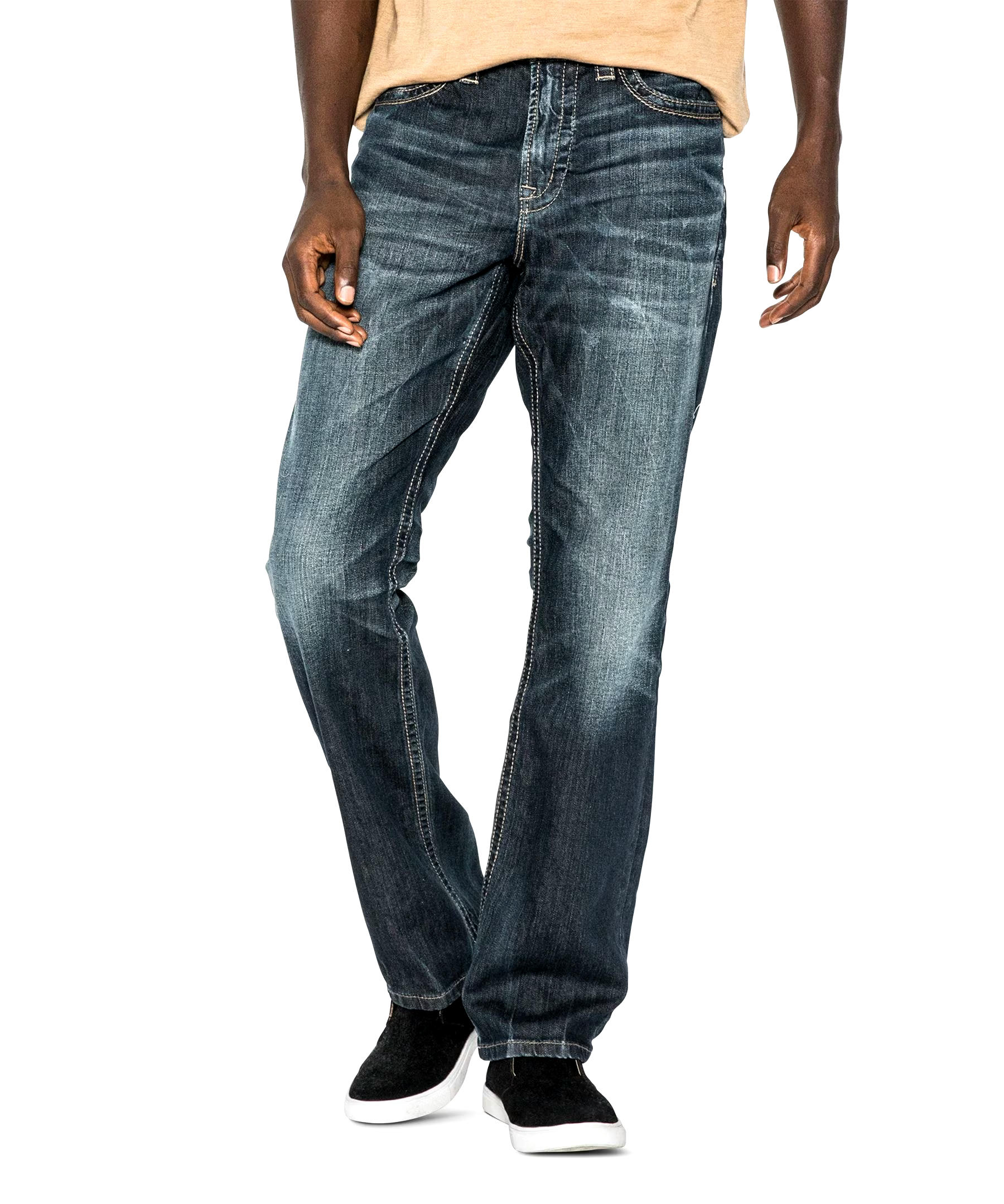 Silver Men's Grayson Easy Fit High Rise Straight Leg Jeans - Dark Wash