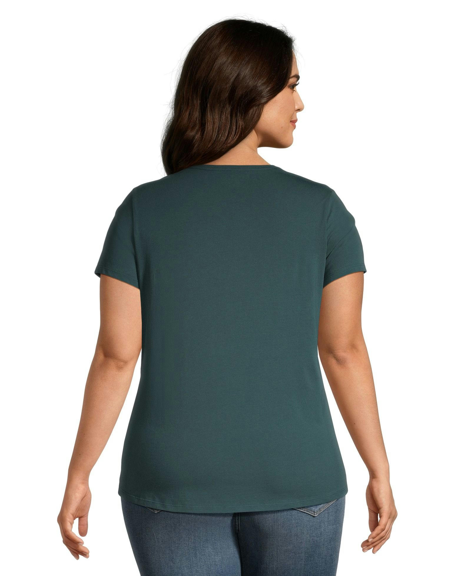 Denver Hayes Women's Semi Fitted V Neck T Shirt