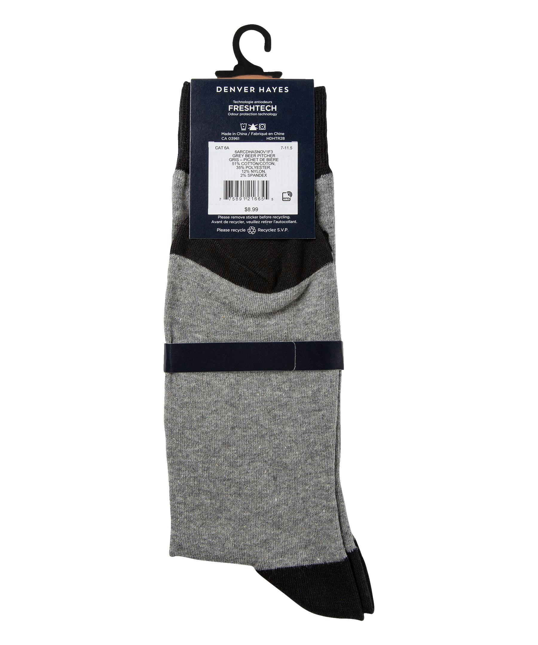 Denver Hayes Men's Novelty Beer Pattern Crew Socks