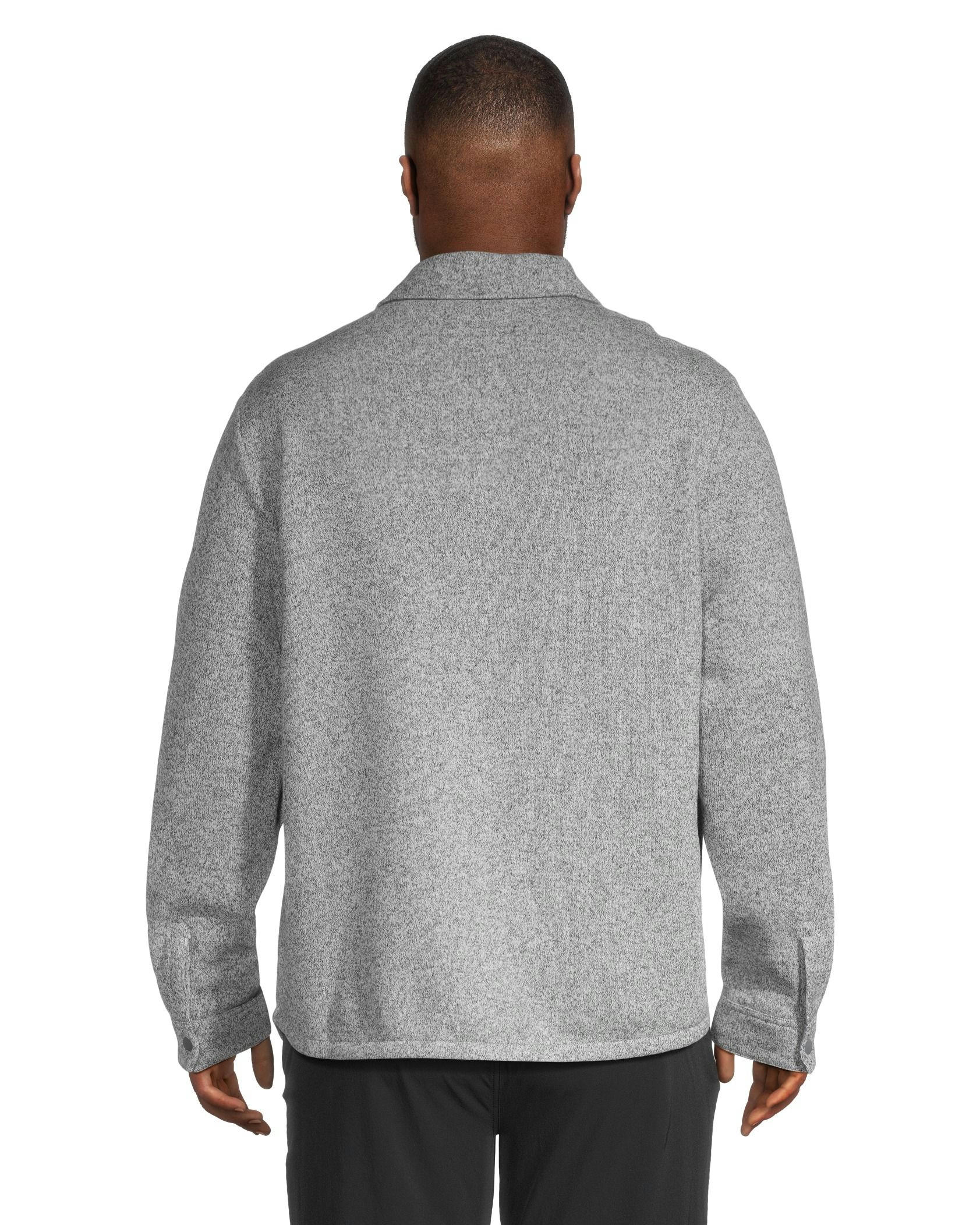 WindRiver Men's Snap Close Sweater-Knit Fleece Jacket