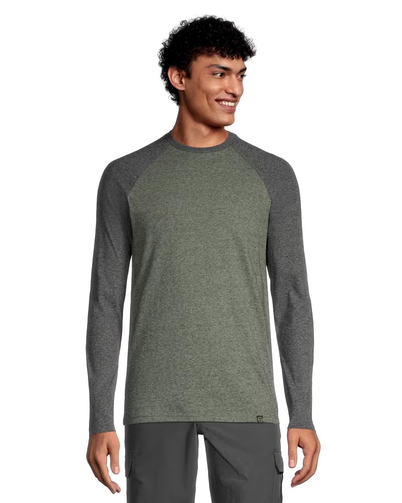 FarWest Men's Long Sleeve Crewneck Baseball T Shirt