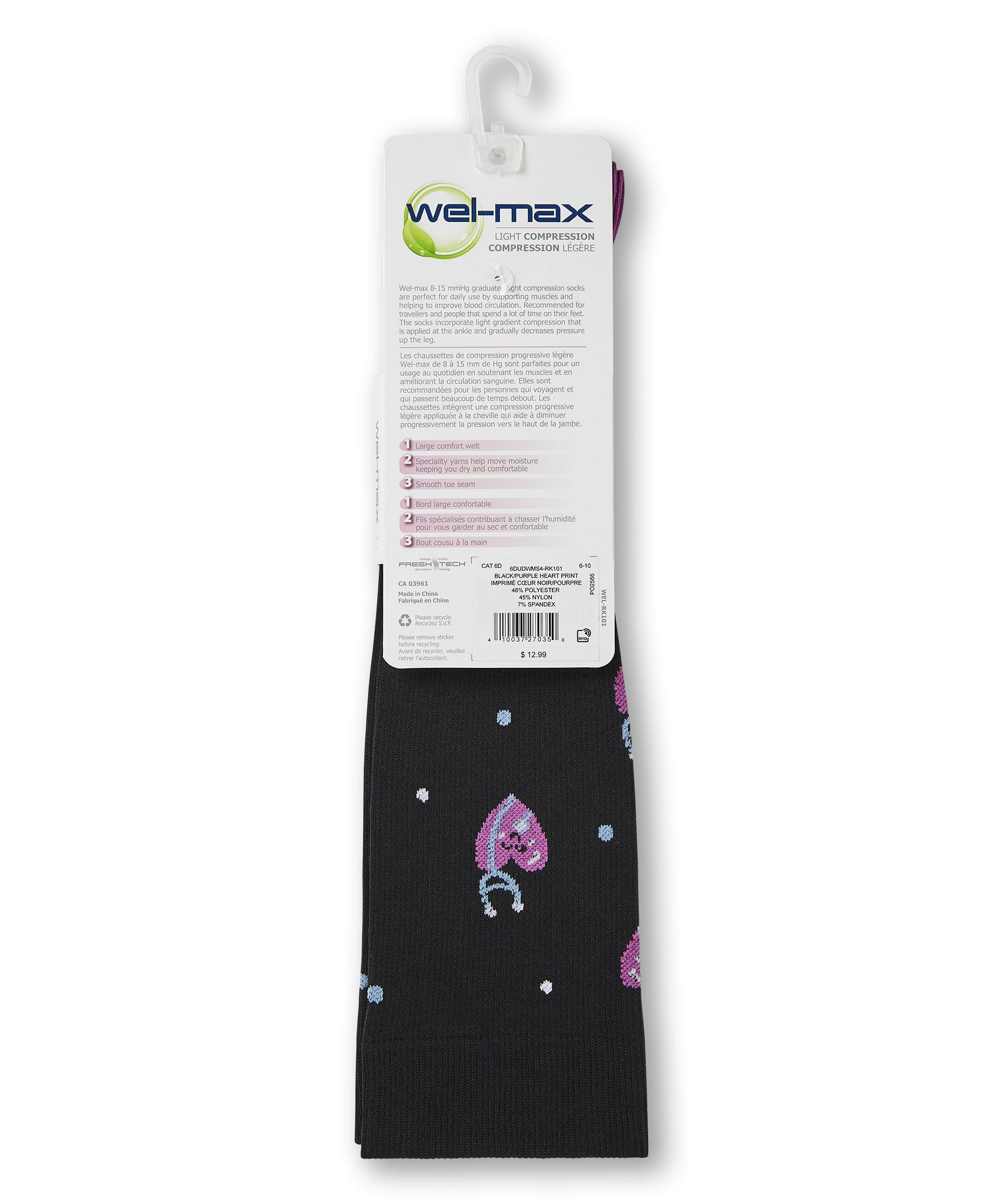 Wel-max Women's Light Compression Knee Length Socks