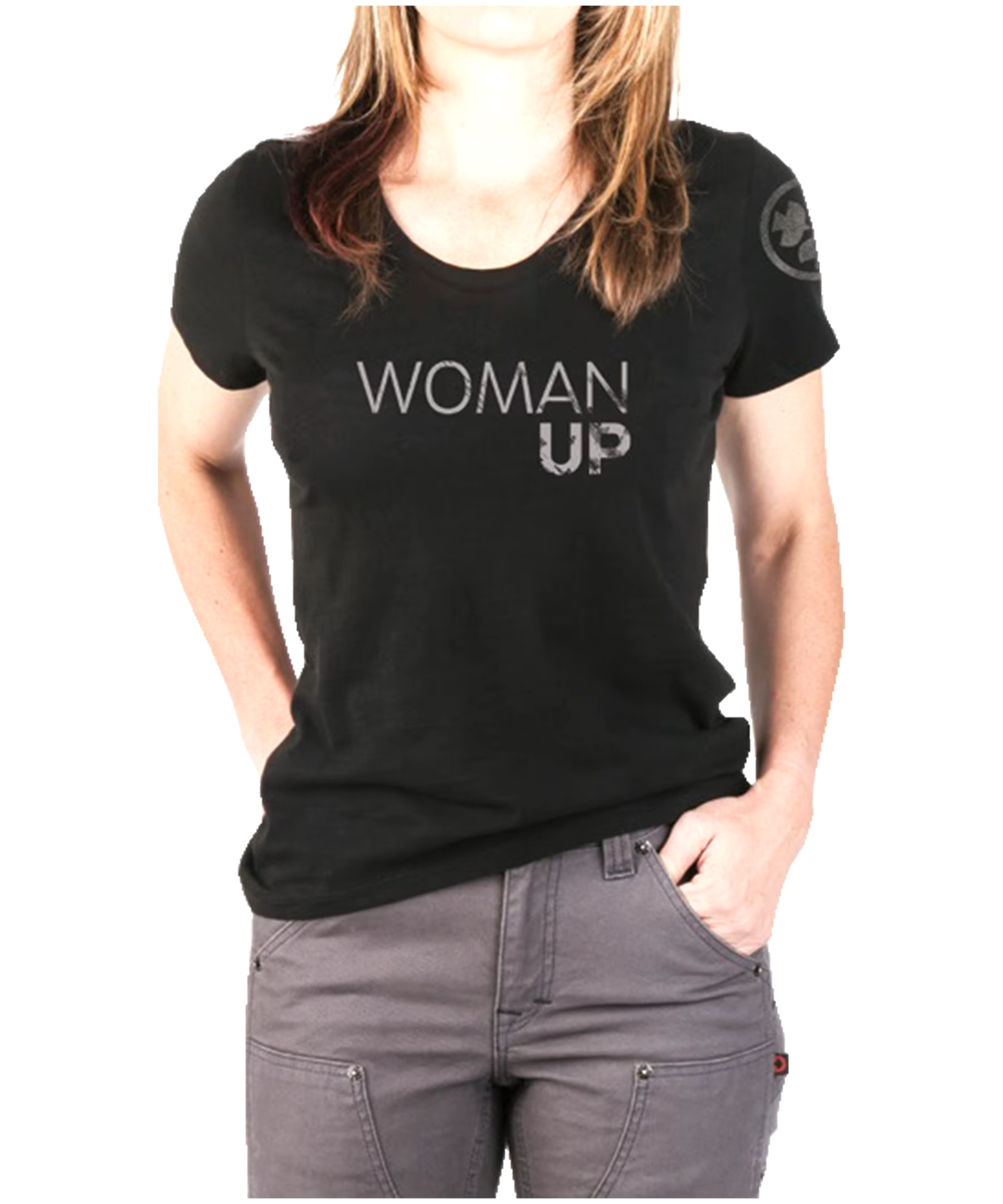 Women's Woman Up Graphic Crewneck Work T Shirt