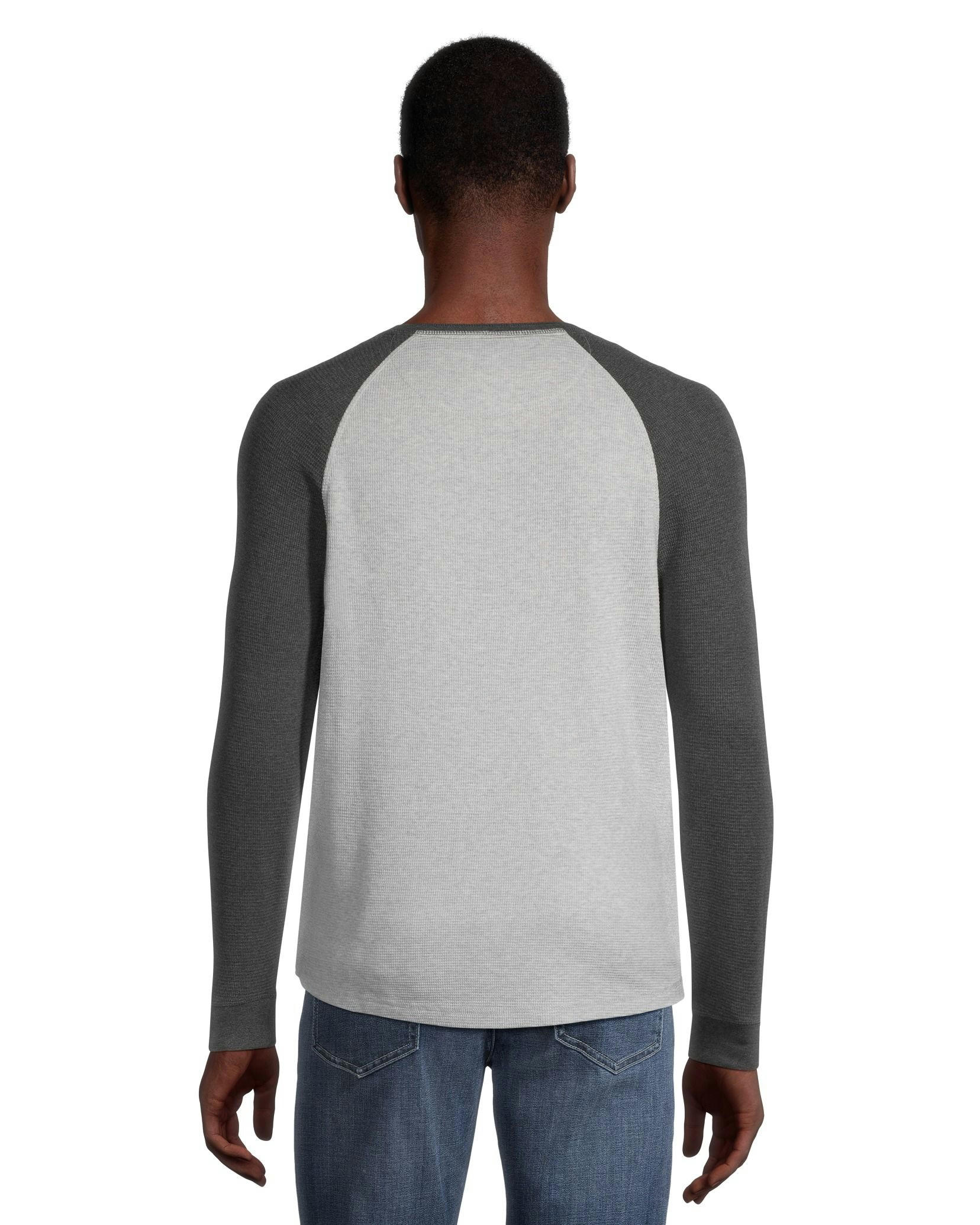 Denver Hayes Men's Long Sleeve Waffle Raglan Henley