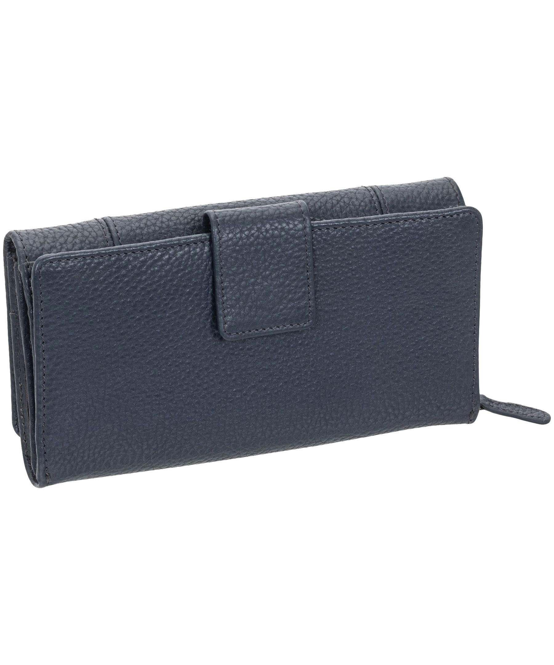 Mancini Leather Goods Women's Pebelled RFID Secure Medium Clutch Wallet