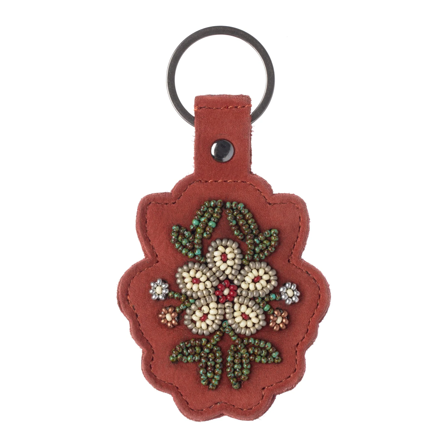 Floret Beaded Keychain