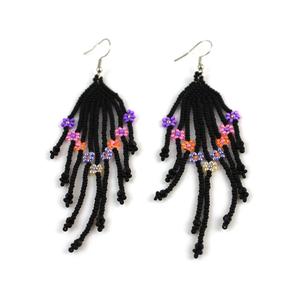 Linda McCullough Beaded Fringe Earrings