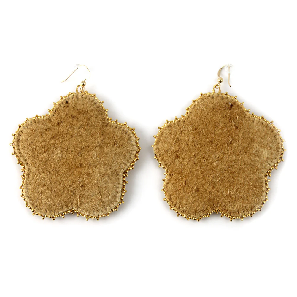 Megan Guimond Pink Floral Earrings