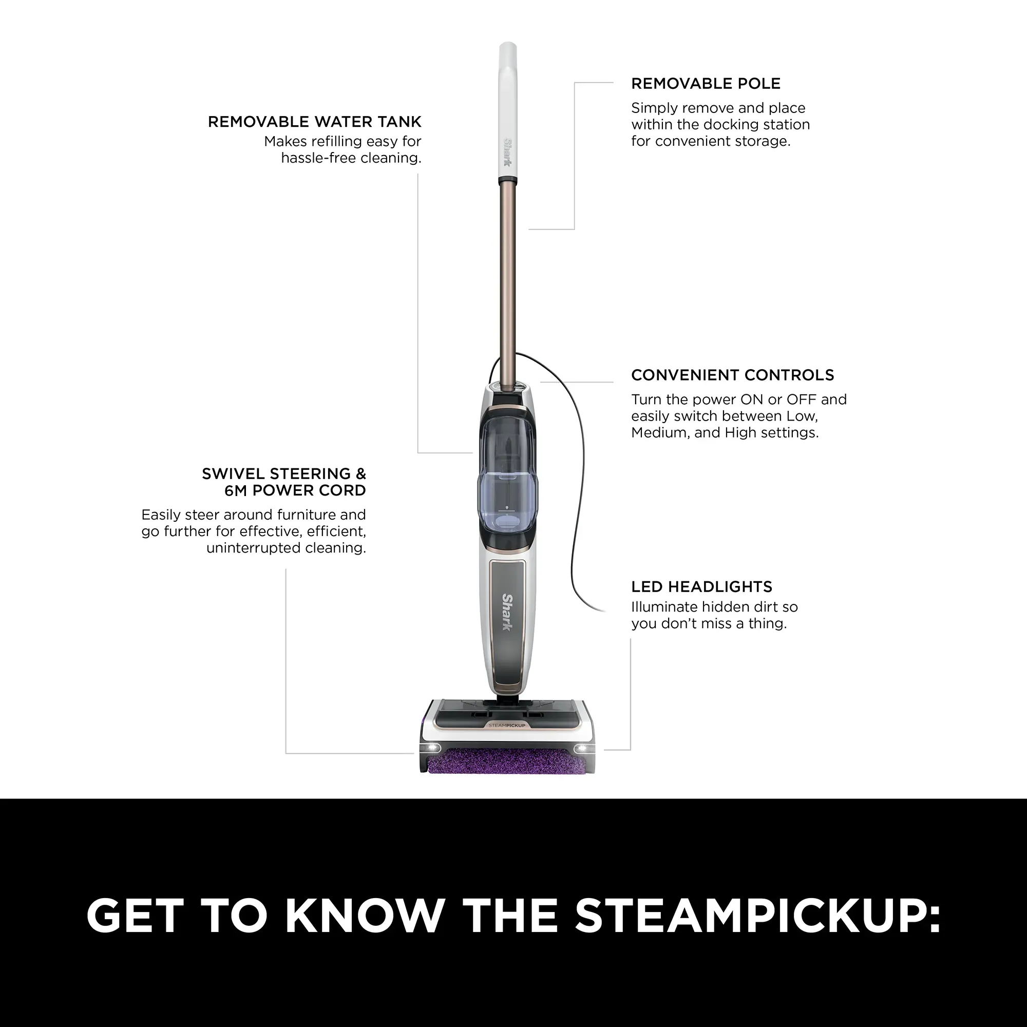 Shark Steam Pickup 3-in-1 Steam Mop