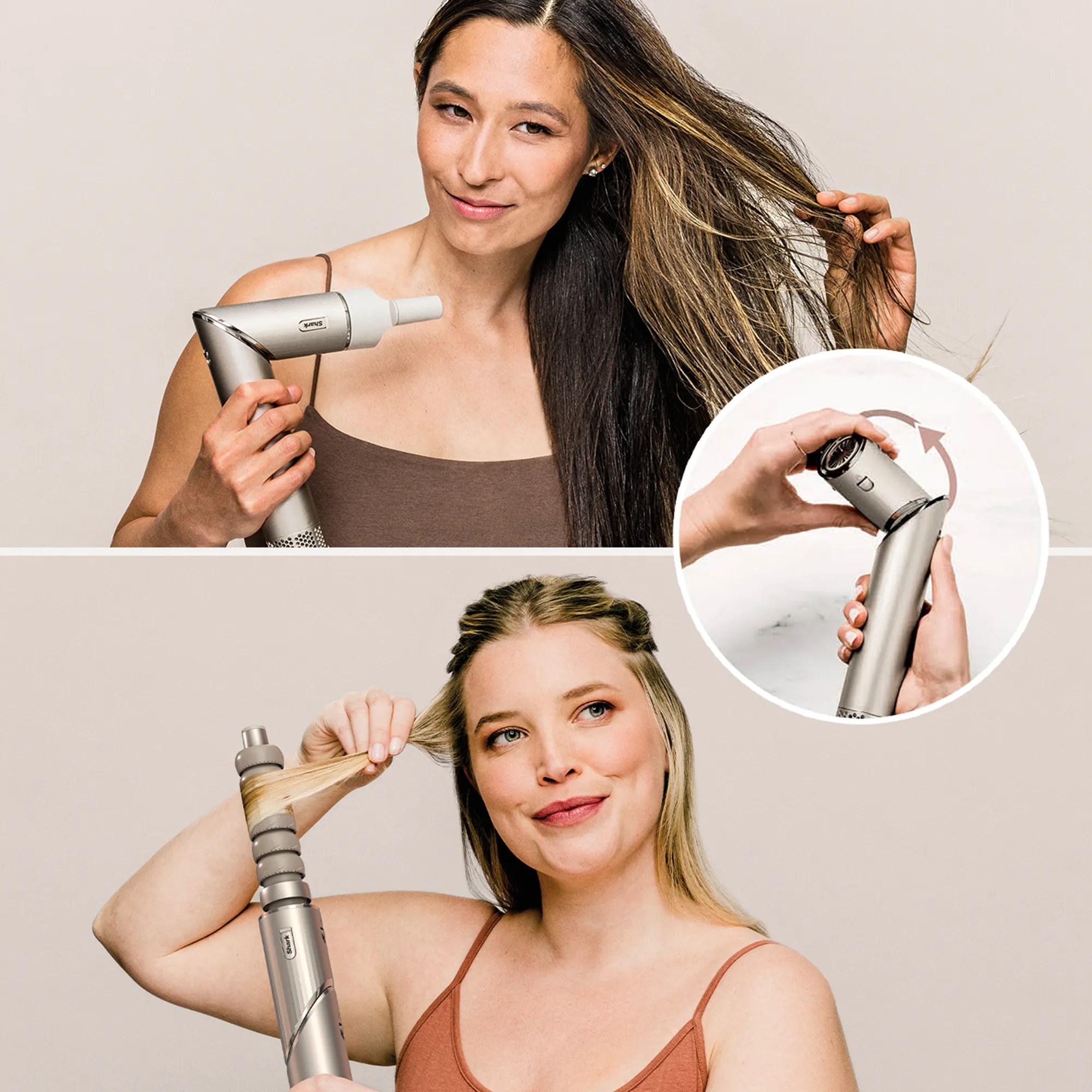 Shark FlexStyle Build Your Own Air Styling & Hair Drying System - Stone