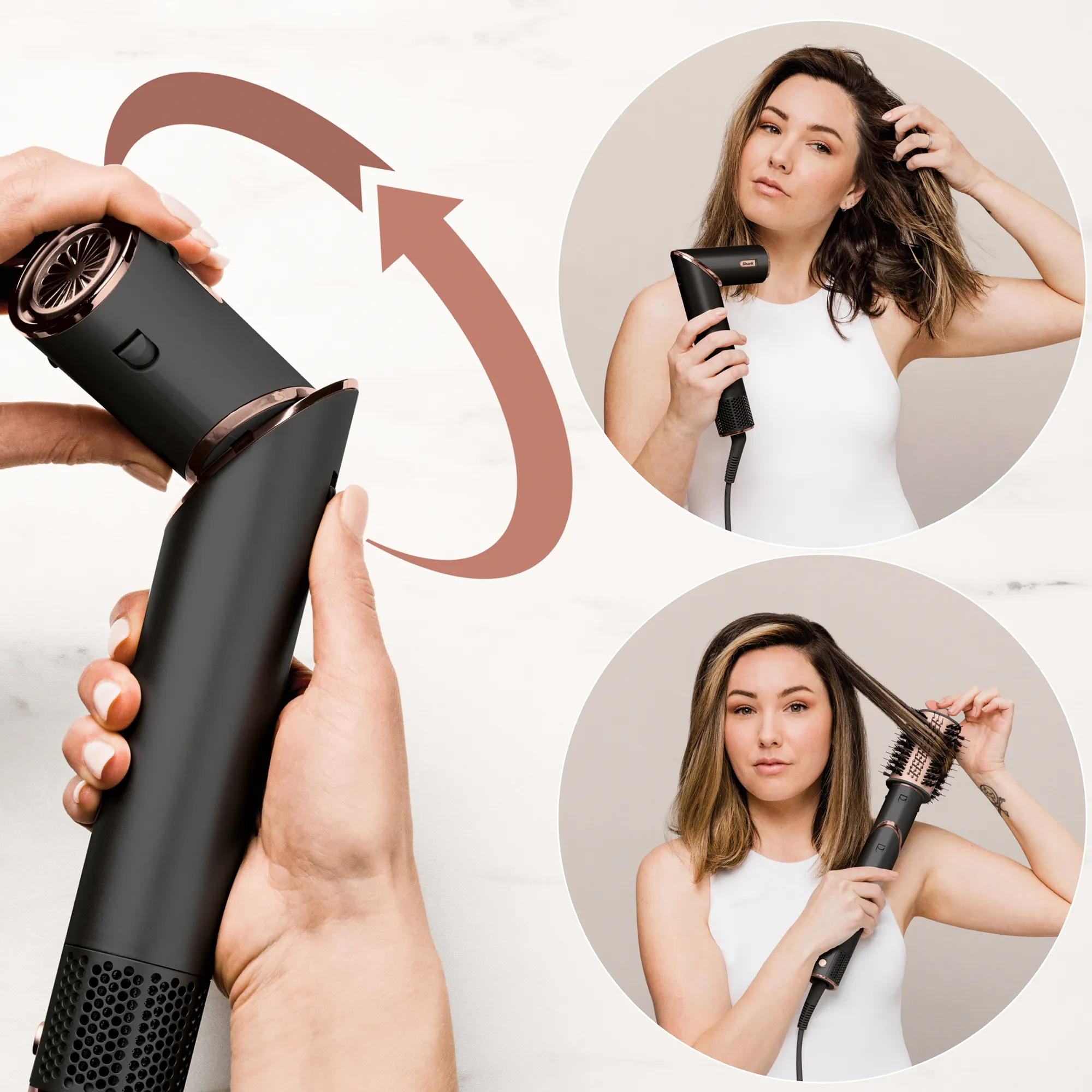 Shark FlexStyle Build Your Own Air Styling & Hair Drying System - Stone