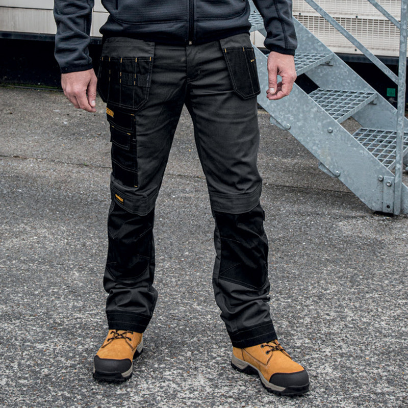 DeWalt Aspen Ripstop Stretch Holster Pocket Trousers Grey/Black 30" S