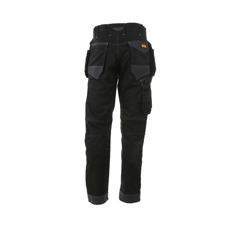 DeWalt Harrison Pro Stretch Holster Pocket Trousers Black/Grey 34" L
