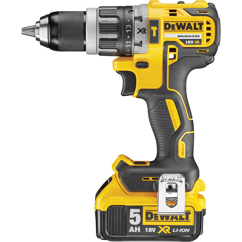 DeWalt 18V XR Cordless Brushless Combi Drill 2 x 5.0Ah