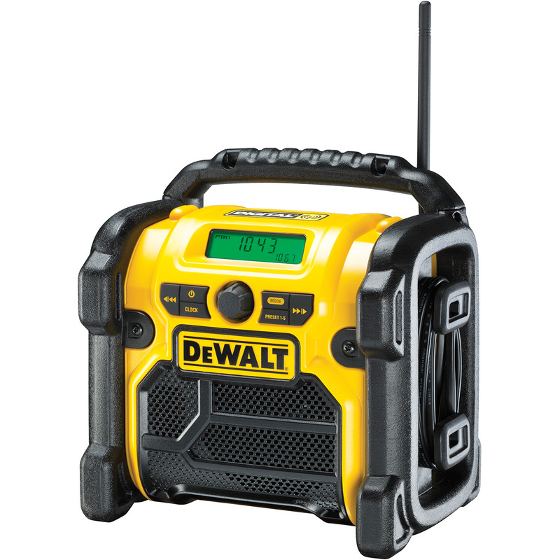 DeWalt  DCR020-GB 18V XR Compact Digital DAB Radio 240V/14.4V/18V