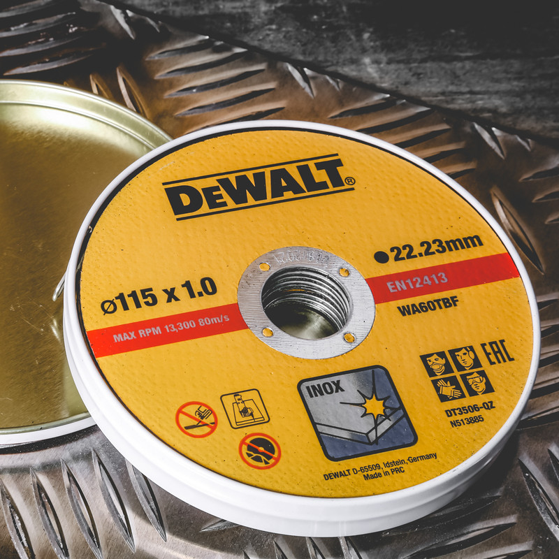 DeWalt Thin Metal Cutting Discs 115 x 1.0 x 22.2mm