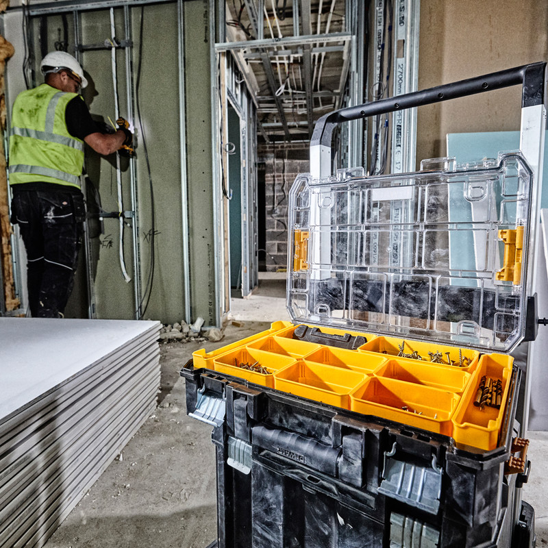 DeWalt TSTAK 2.0 Deep Organiser Top & High Capacity Organiser Combo