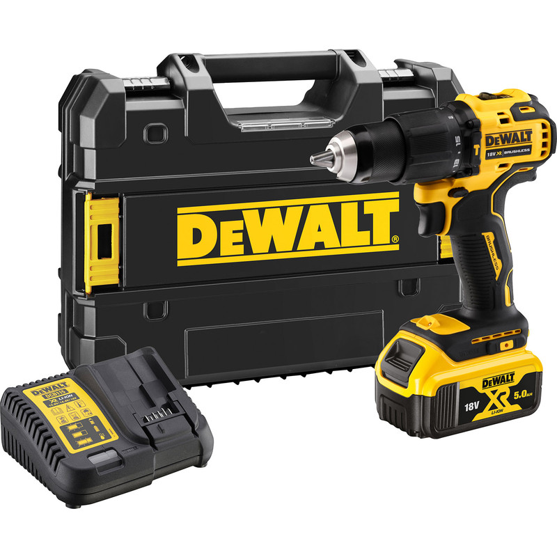 DeWalt DCD709P1T 18V XR Cordless Brushless Compact Combi Drill 1 x 5.0Ah
