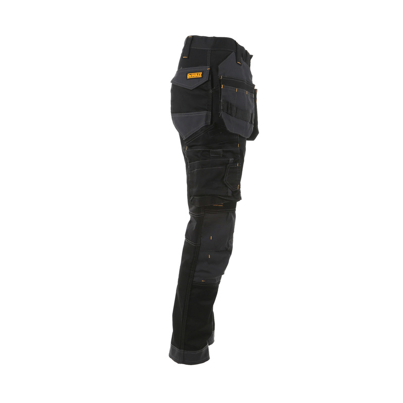 DeWalt Harrison Pro Stretch Holster Pocket Trousers Black/Grey 36" L