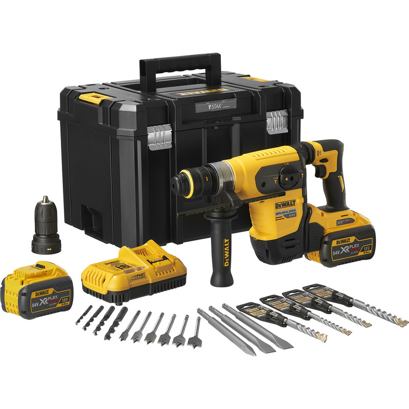 DeWalt 54V XR Flexvolt 4kg/32mm SDS-Plus Multi Drill 2 x 9.0Ah